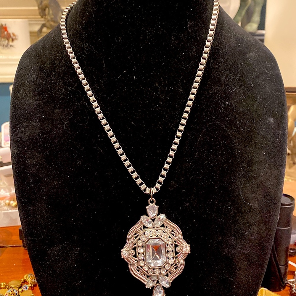 Art Deco Style Necklace and Earrings. Earrings are Very Vintage.Necklace is Not.
